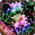 Flowers Coloured Crazy Glitter
